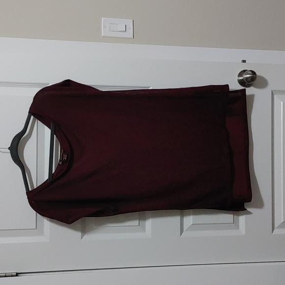 Love & Legend Sheer Red Short Sleeve Top - Picture 1 of 2